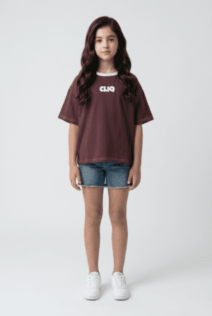CLIQ Oversized Essential T-shirt - Burgundy